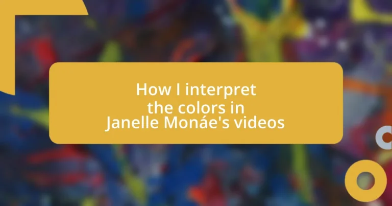 How I interpret the colors in Janelle Monáe’s videos