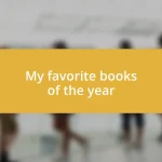 My favorite books of the year